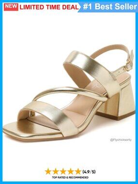 Women Block Heel Square Open Toe Slingback Dress Sandals Low Heel